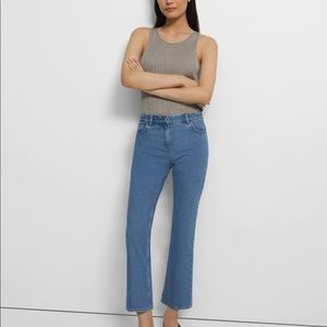 Brand new Theory 5-Pocket Flare Jean in Washed Denim